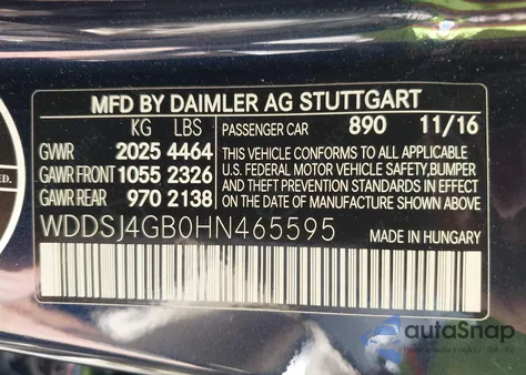 2017 Mercedes-Benz Cla 250 4Matic из США, поврежденный, VIN WDDSJ4GB0HN465595